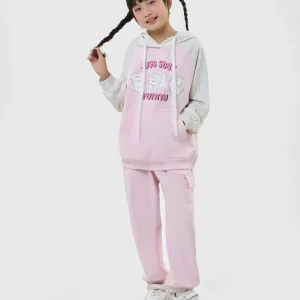 Áo nỉ có mũ bé gái có hình in