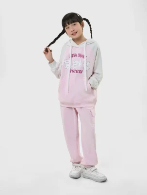 Áo nỉ có mũ bé gái có hình in